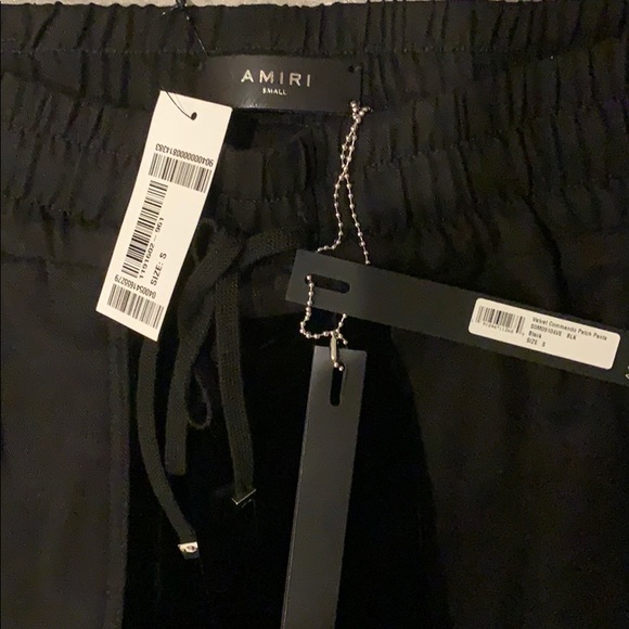 Amiri Men's Black Velvet Commando Patch Lounge - Picture 3 of 3